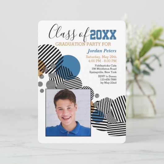 Modernes Foto Einladung (Stehend Vorderseite)