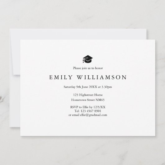 Modernes Foto Einladung (Rückseite)