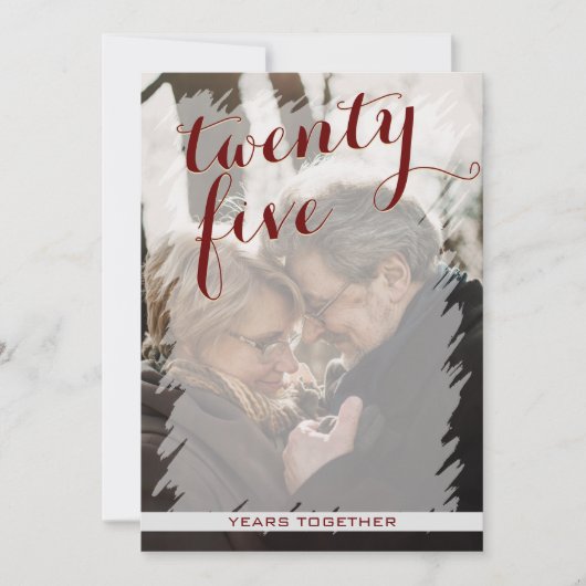 Modernes Foto - Einladung zum 25. Hochzeitstag (Vorderseite)