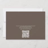 Modernes Foto Elegant Save the Date Script QR Code (Rückseite)