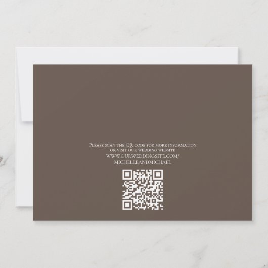 Modernes Foto Elegant Save the Date Script QR Code (Rückseite)
