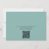 Modernes Foto Elegant Save the Date Script QR Code (Rückseite)