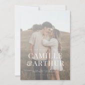 Modernes Foto Elegant Stilvolle Hochzeit Einladung (Vorderseite)