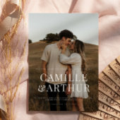 Modernes Foto Elegant Stilvolle Hochzeit Einladung