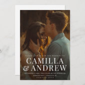 Modernes Foto Elegant Stilvolle Hochzeit Einladung (Vorne/Hinten)