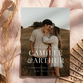 Modernes Foto Elegant Stilvolle Hochzeit sparen da Einladung