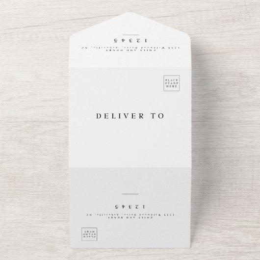 Modernes Foto Elegant Stilvolle UAWG Wedding All In One Einladung (Außenbereich)