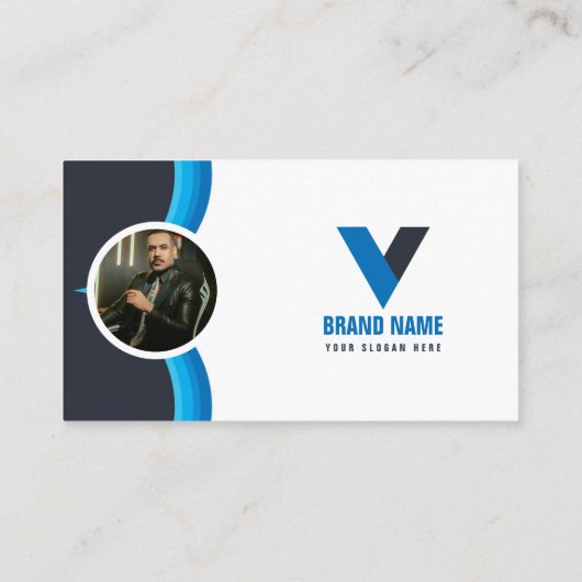 Modernes Foto Elegant Visitenkarte (Rückseite)