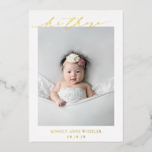 Modernes Foto Elegante Ankündigung über die Birth