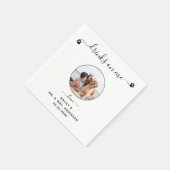 Modernes Foto Elegante Getränke auf Haustierhochze Serviette (Ecke)