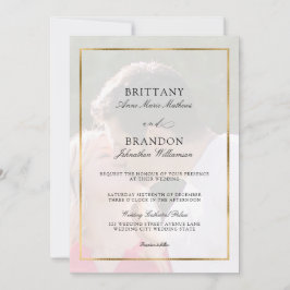 Modernes Foto Elegante Hochzeit Einladung