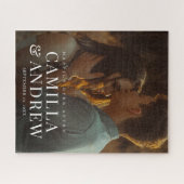 Modernes Foto Elegante Hochzeit Puzzle (Horizontal)