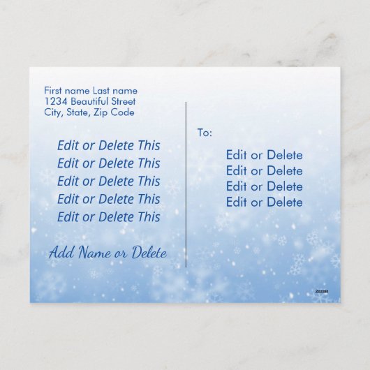 Modernes Foto Elegante Schrift Weihnachten Stilvol (Rückseite)