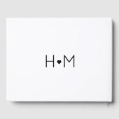 Modernes Foto Elegante Script Monogram Wedding Gästebuch (Rückseite)