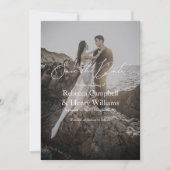 Modernes Foto Elegante SkriptWedding Save the Date Einladung (Vorderseite)
