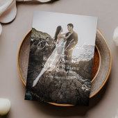 Modernes Foto Elegante SkriptWedding Save the Date Einladung