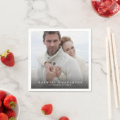 Modernes Foto Elegante Wedding Napkins Serviette (Beispiel)