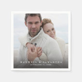 Modernes Foto Elegante Wedding Napkins Serviette (Vorderseite)