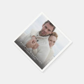 Modernes Foto Elegante Wedding Napkins Serviette (Ecke)