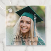 Modernes Foto Eleganter Abschluss Geschenkanhänger (Vorderseite)