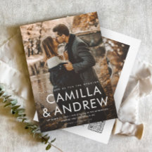 Modernes Foto Eleganter QR-Code Hochzeit