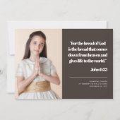 Modernes Foto Erste Heilige Kommunizenz Einladung (Vorderseite)