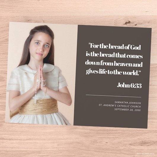 Modernes Foto Erste Heilige Kommunizenz Einladung