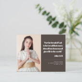 Modernes Foto Erste Heilige Kommunizierung Einladu Postkarte (Stehend Vorderseite)