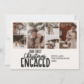 Modernes Foto Erste Weihnachten Verlobt (Vorderseite)