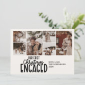 Modernes Foto Erste Weihnachten Verlobt (Stehend Vorderseite)