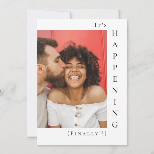 Modernes Foto Es ist Ereignis Schließlich Niedlich Save The Date (Vorderseite)