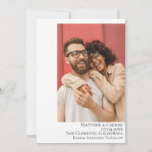 Modernes Foto Es ist Ereignis Schließlich Niedlich Save The Date (Rückseite)