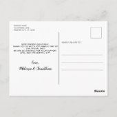 Modernes Foto Eukalyptus Dog Wedding Vielen Dank Postkarte (Rückseite)