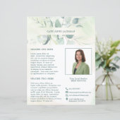 Modernes Foto Eukalyptus Elegante Rustikale Flyer (Stehend Vorderseite)