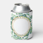 Modernes Foto Eukalyptus Greenery Gold Wedding Dosenkühler (Kanne Vorderseite)