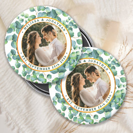 Modernes Foto Eukalyptus Greenery Gold Wedding Magnet