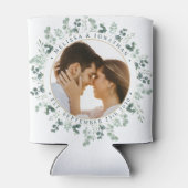 Modernes Foto Eukalyptus Personalisiert Wedding Dosenkühler (Rückseite)