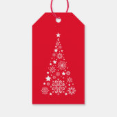 Modernes Foto Familienportrait Rote Weihnachten Geschenkanhänger (Rückseite)