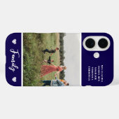 Modernes Foto farbenfroh blaue Navy Case-Mate iPhone Hülle (Rückseite (Horizontal))