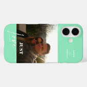 Modernes Foto farbenfrohe Minze Grün Case-Mate iPhone Hülle (Rückseite (Horizontal))