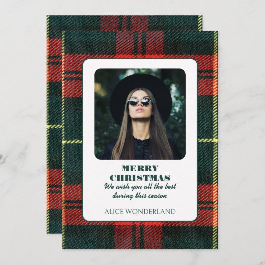 Modernes Foto Feiertagskarte (Vorne/Hinten)