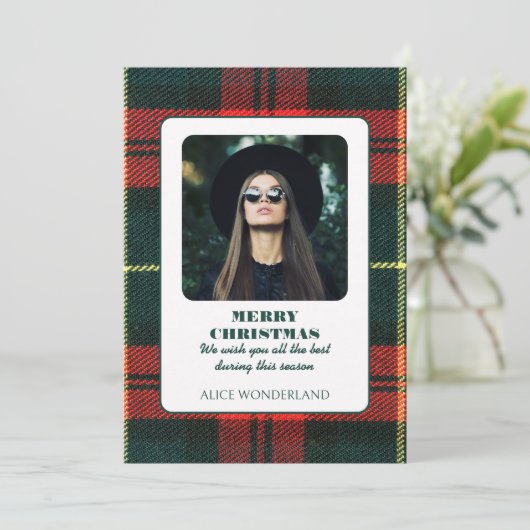 Modernes Foto Feiertagskarte (Stehend Vorderseite)