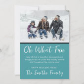 Modernes Foto Feiertagskarte (Vorderseite)