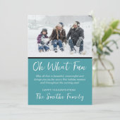 Modernes Foto Feiertagskarte (Stehend Vorderseite)