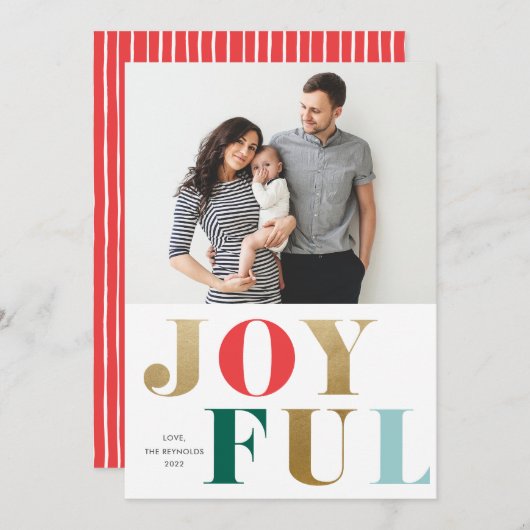 Modernes Foto Feiertagskarte (Vorne/Hinten)