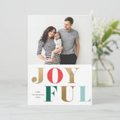 Modernes Foto Feiertagskarte (Stehend Vorderseite)