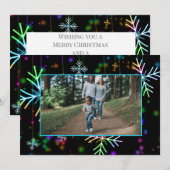 Modernes Foto Feiertagskarte (Vorne/Hinten)