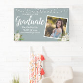 Modernes Foto floral string Lights Abschluss Banner (Insitu)