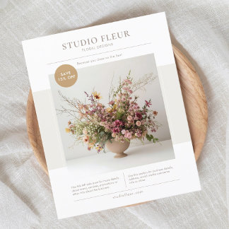 Modernes Foto florales Business Marketing Flyer
