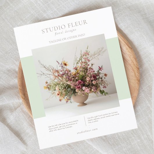 Modernes Foto florales Marketing für kleine Untern Flyer